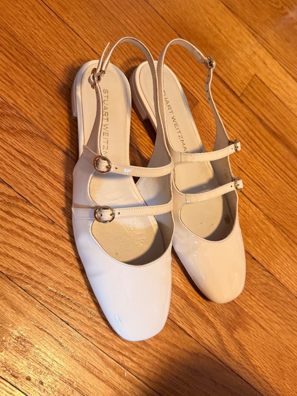 Stuart Weitzman Double Strap Slingback Flats